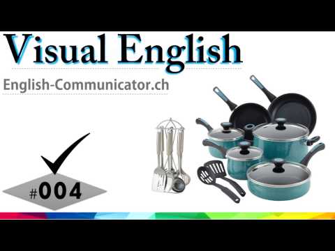 #004 Visual English Language Learning Practical Vocabulary Training Kitchenware Kitchen Accessories